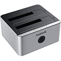 Inateck Aluminio USB 3.0 a SATA 2-Bay USB 3.0 Docking Station Bases de conexión Clon Offline para Discos Duros de 2-5&quot- y…